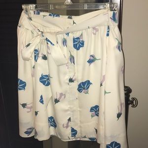 White floral skirt